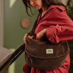 OIOI LUNA CROSSBODY BAG - CHOCOLATE CORDUROY