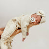 ZIGGY LOU CLASSIC KNIT ROMPER - BISCOTTI FLECK