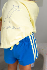 POSS & SOSS STRIPE SHORTS - AZURE