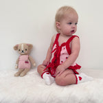 POSS & SOSS TIE UP VEST - STRAWBERRY FIELDS