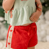POSS & SOSS HEART SHORTS - FIERY RED
