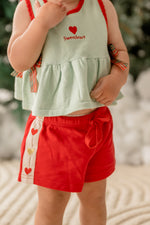 POSS & SOSS HEART SHORTS - FIERY RED