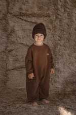 CINNAMON BABY LOUNGESUIT - DARK CHOCOLATE