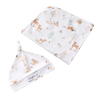 SNUGGLE HUNNY WOODLAND TALES JERSEY WRAP & BEANIE SET