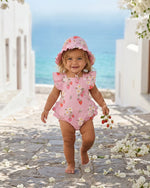 TOSHI BABY ROMPER STRAWBERRY FIELDS BLOSSOM