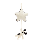 JELLYCAT BASHFUL BLACK & CREAM PUPPY MUSICAL PULL