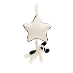 JELLYCAT BASHFUL BLACK & CREAM PUPPY MUSICAL PULL