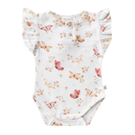SNUGGLE HUNNY BUTTERFLY SHORT SLEEVE BODYSUIT WITH FRILL