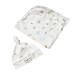 SNUGGLE HUNNY GARDEN FRIENDS JERSEY WRAP & BEANIE SET