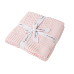 SNUGGLE HUNNY BLUSH PINK DIAMOND KNIT BLANKET