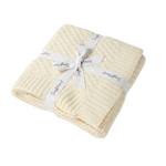 SNUGGLE HUNNY CREAM DIAMOND KNIT BLANKET