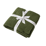 SNUGGLE HUNNY OLIVE DIAMOND KNIT BLANKET