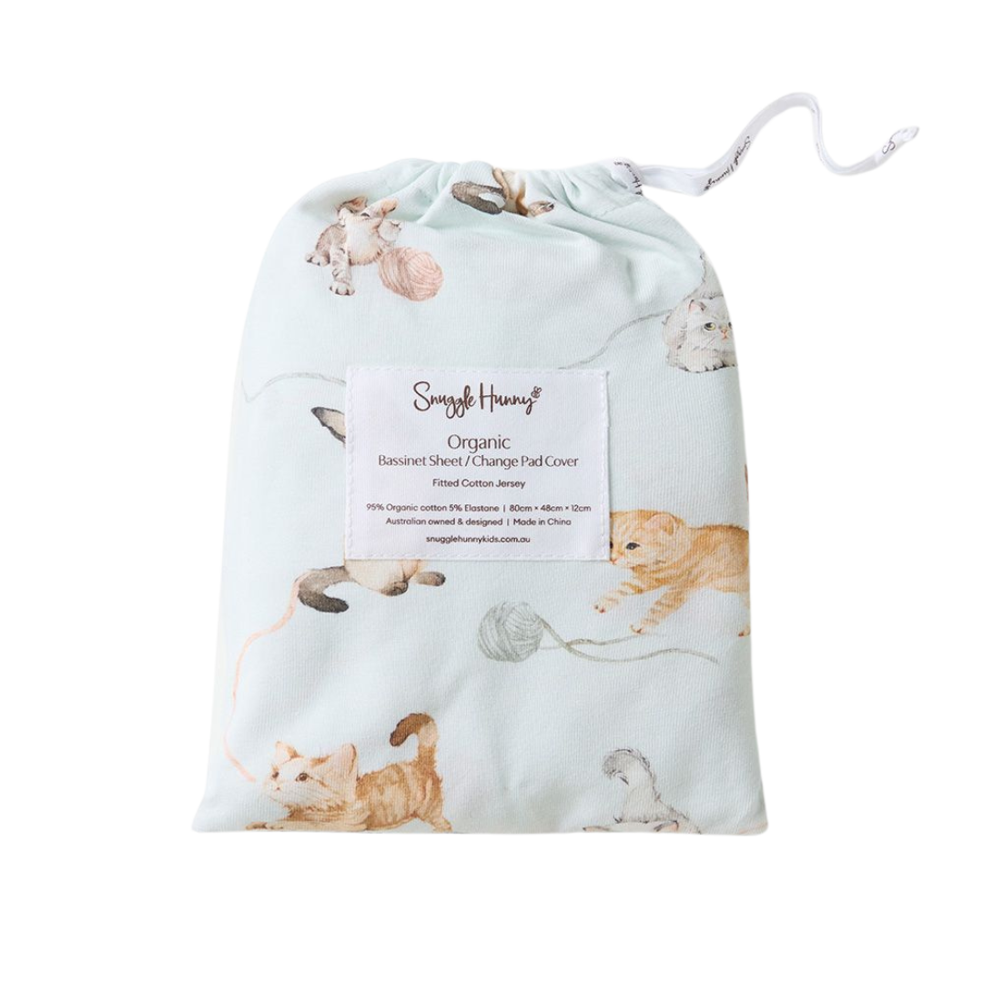 Bassinet Sheet / Change Pad Cover - Kittens Bassinet Sheet / Change Pad Cover - Kittens