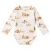 SNUGGLE HUNNY BEARS LONG SLEEVE ORGANIC BODYSUIT
