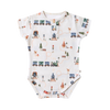 SNUGGLE HUNNY TRAINS SHORT SLEEVE ORGANIC BODYSUIT