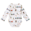 SNUGGLE HUNNY TRAINS LONG SLEEVE ORGANIC BODYSUIT