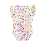 SNUGGLE HUNNY ISLA SHORT SLEEVE ORGANIC BODYSUIT WITH FRILL