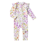SNUGGLE HUNNY ISLA ORGANIC SNUGGLESUIT CONVERTIBLE ROMPER WITH FRILL