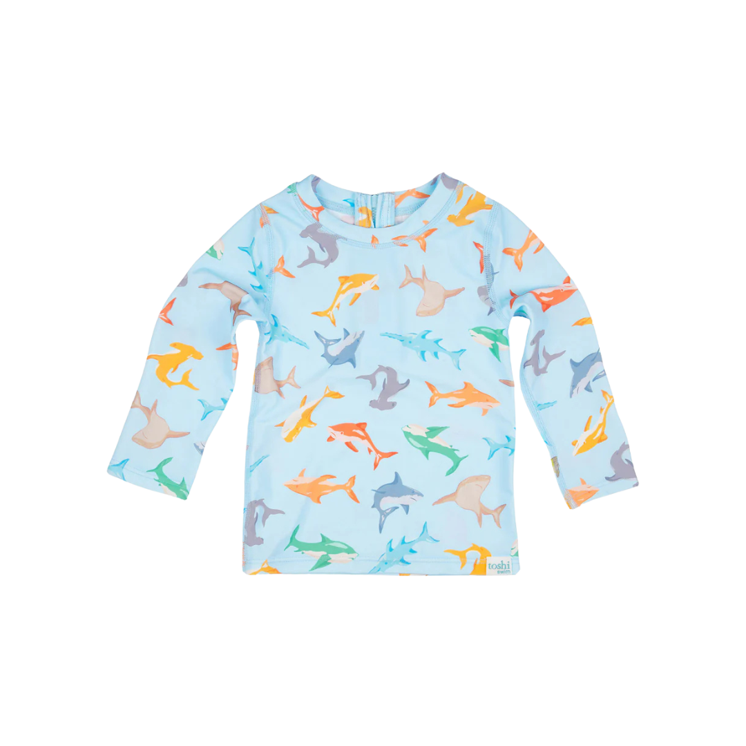 SWIM BABY RASHIE LONG SLEEVE CLASSIC SHARKY