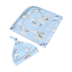 SNUGGLE HUNNY TAKING FLIGHT ORGANIC JERSEY WRAP & BEANIE SET