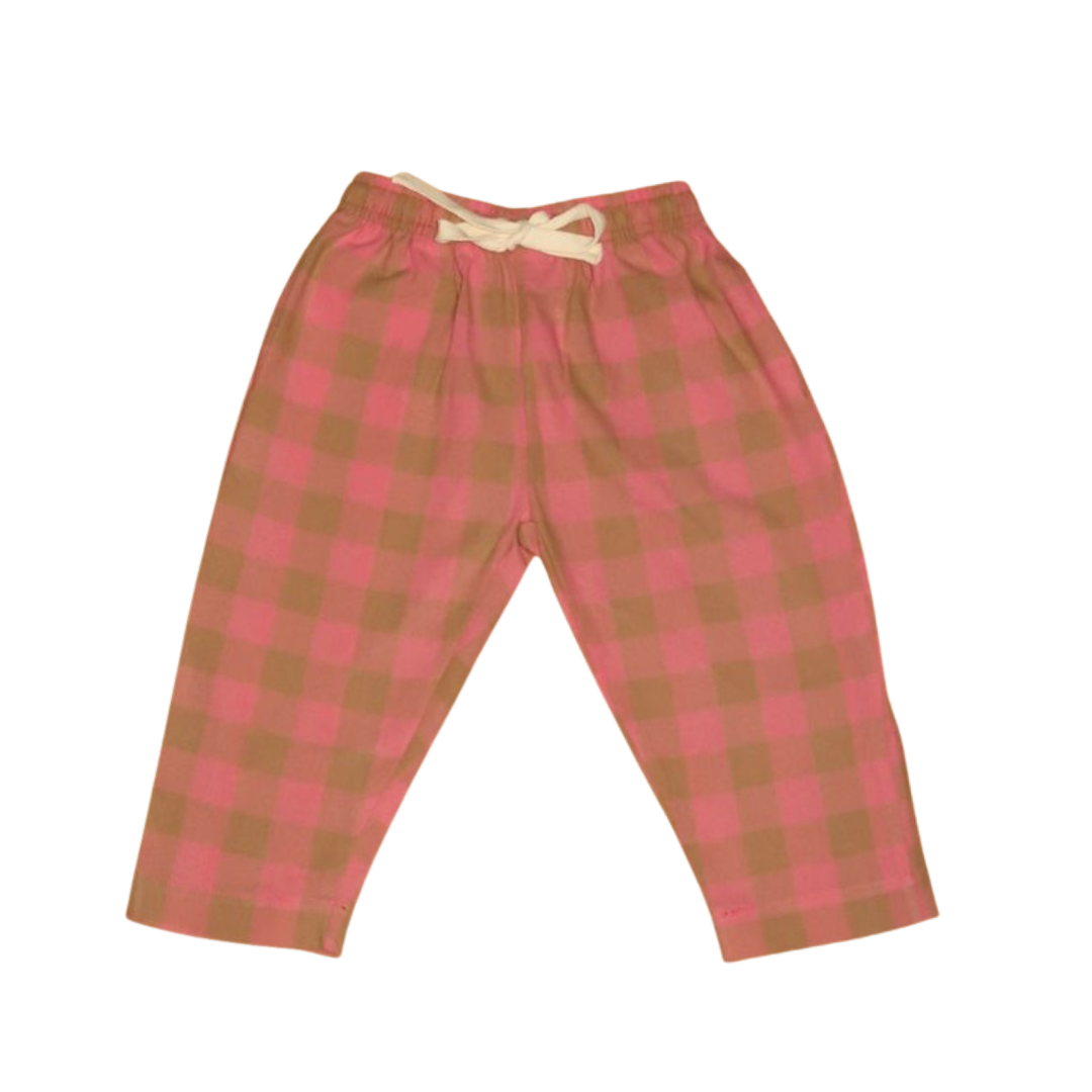 BOWI PINK CHECK PANTS