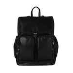 OIOI SIGNATURE NAPPY BACKPACK - BLACK DIMPLE VEGAN LEATHER