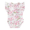 SNUGGLE HUNNY CHERRY BLOSSOM SHORT SLEEVE BODYSUIT WITH FRILL