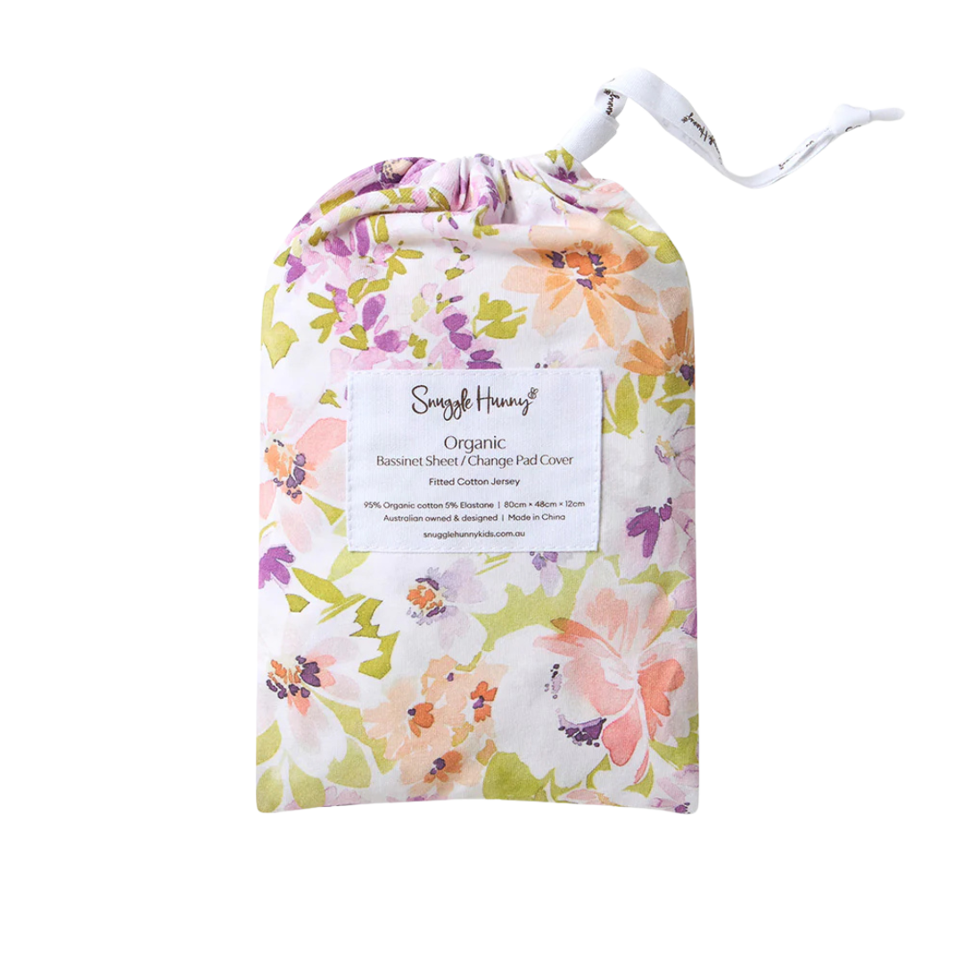 SNUGGLE HUNNY ISLA ORGANIC BASSINET SHEET / CHANGE PAD COVER