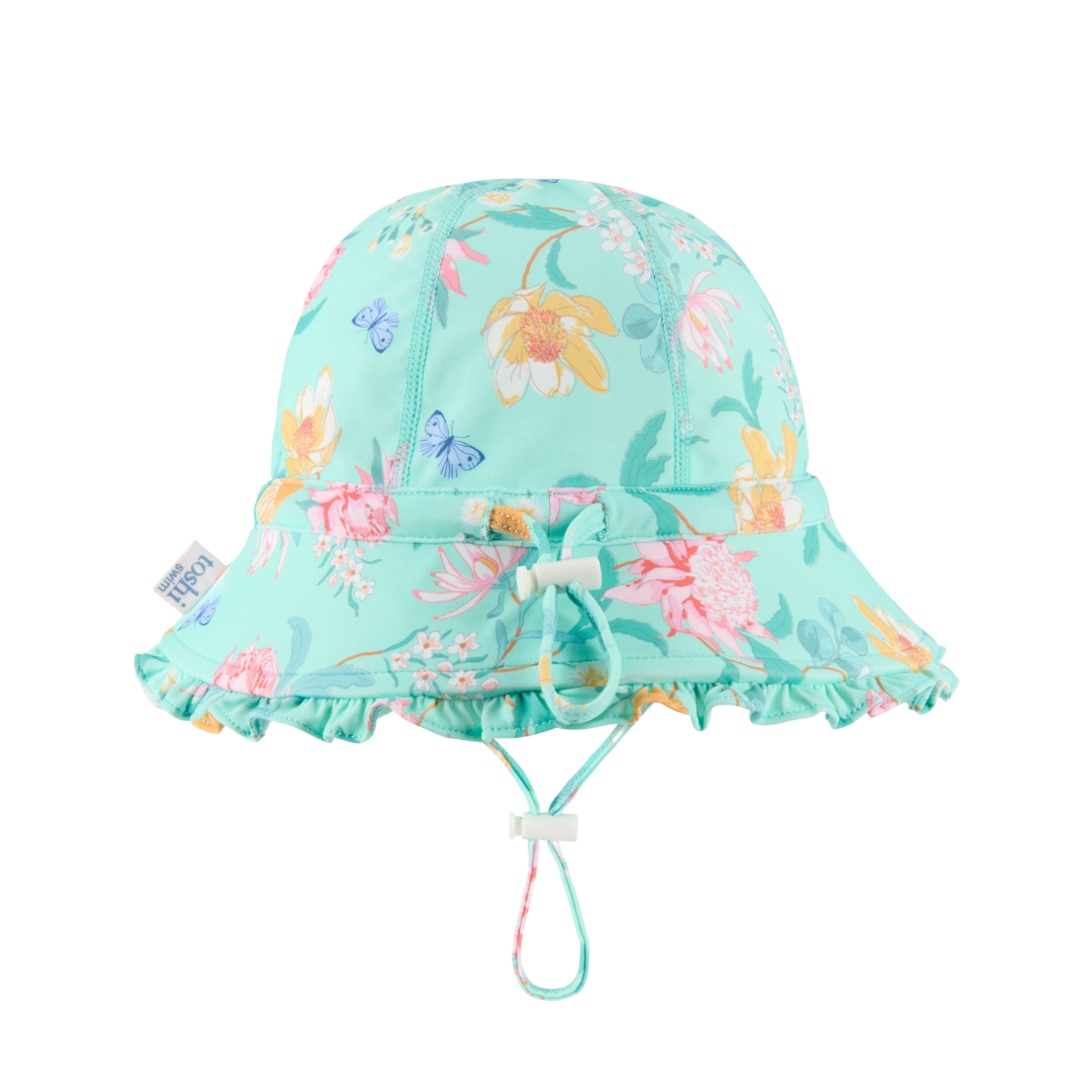 TOSHI SWIM BELL HAT RIPPLE WARATAH MINT