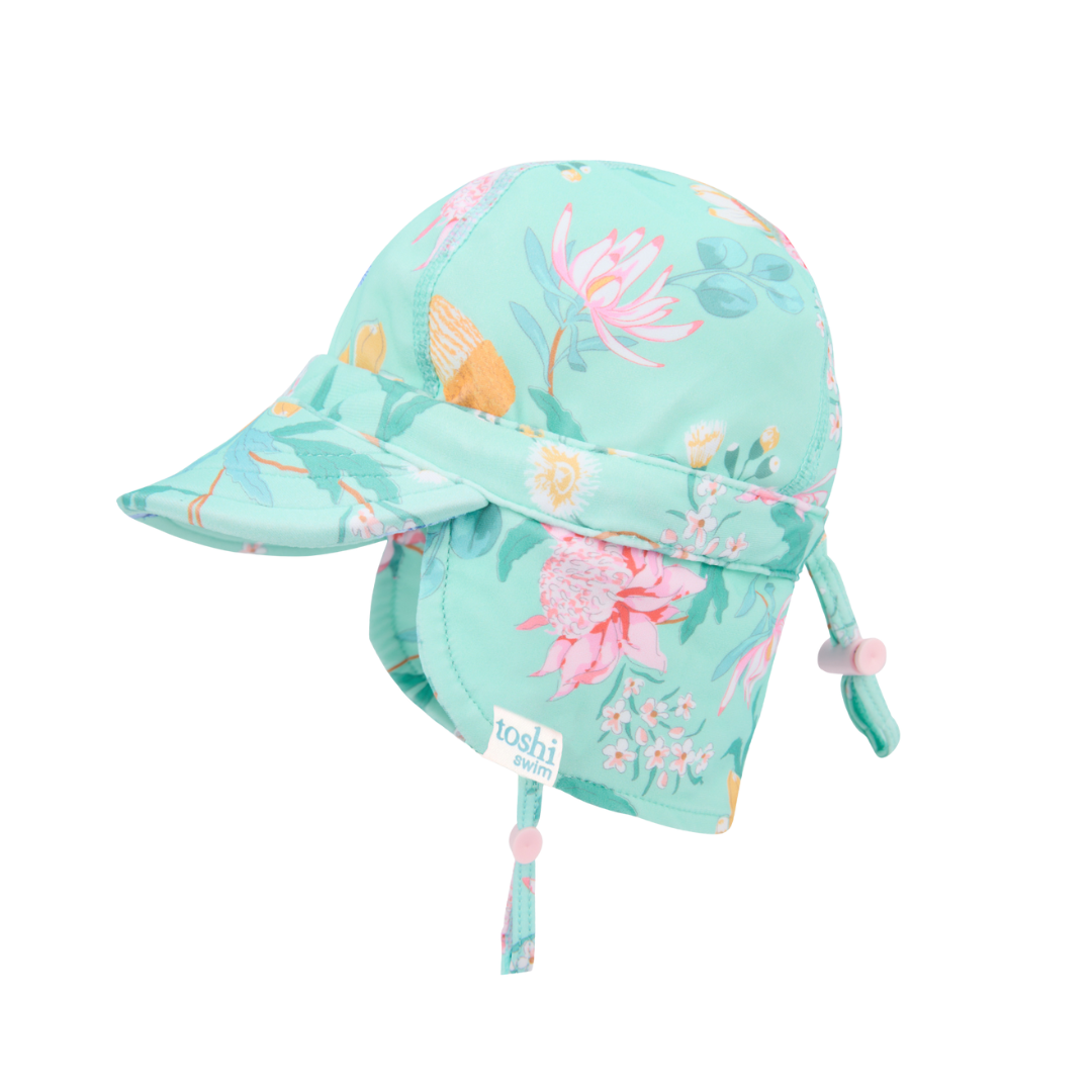 TOSHI SWIM FLAP CAP PARADISE WARATAH MINT