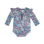 TOSHI SWIM ONESIE LONG SLEEVE RIPPLE WATTLE DUSK