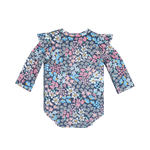 TOSHI SWIM ONESIE LONG SLEEVE RIPPLE WATTLE DUSK