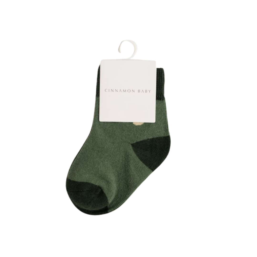 CINNAMON BABY SOCKS - GREEN