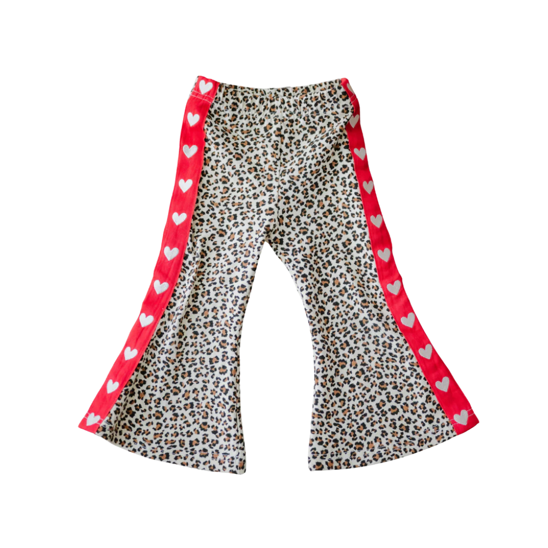 POSS & SOSS HEART FLARES IN LEOPARD