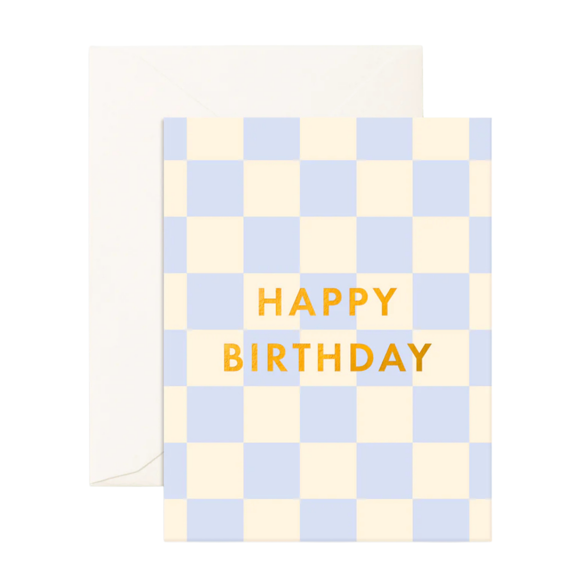 FOX & FALLOW BIRTHDAY POWDER CHECK GREETING CARD