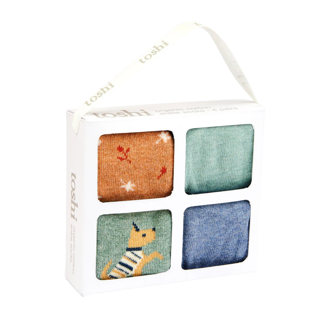 TOSHI ORGANIC SOCKS GIFT BOX ANKLE / ASSORTED / SUNSHINE