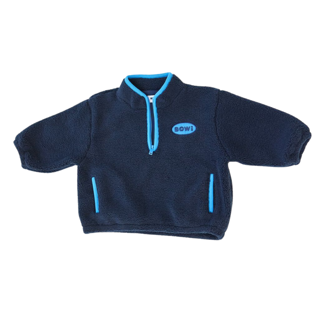 BOWI SPORTS SHERPA JACKET - NAVY