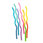 KIKKERLAND WIGGLY WORM COLOUR CHANGING STRAWS - 6PCS SET