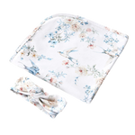 SNUGGLE HUNNY SWEET SWALLOWS JERSEY WRAP & TOPKNOT SET