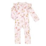 SNUGGLE HUNNY BOOTS & BOWS SNUGGLESUIT CONVERTIBLE ROMPER WITH FRILL