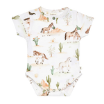 SNUGGLE HUNNY WILD HORSES SHORT SLEEVE BODYSUIT