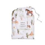 SNUGGLE HUNNY WILD HORSES FITTED COT SHEET