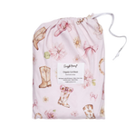 SNUGGLE HUNNY BOOTS & BOWS FITTED COT SHEET