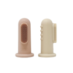 MUSHIE FINGER TOOTHBRUSH 2 PACK - SHIFTING SAND AND BLUSH