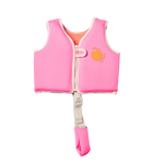 SUNNYLIFE KIDS SWIM VEST POPPY THE PEACH NEON PINK