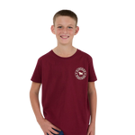 RINGERS WESTERN SIGNATURE BULL KIDS CLASSIC T-SHRT - PLUM/BEIGE