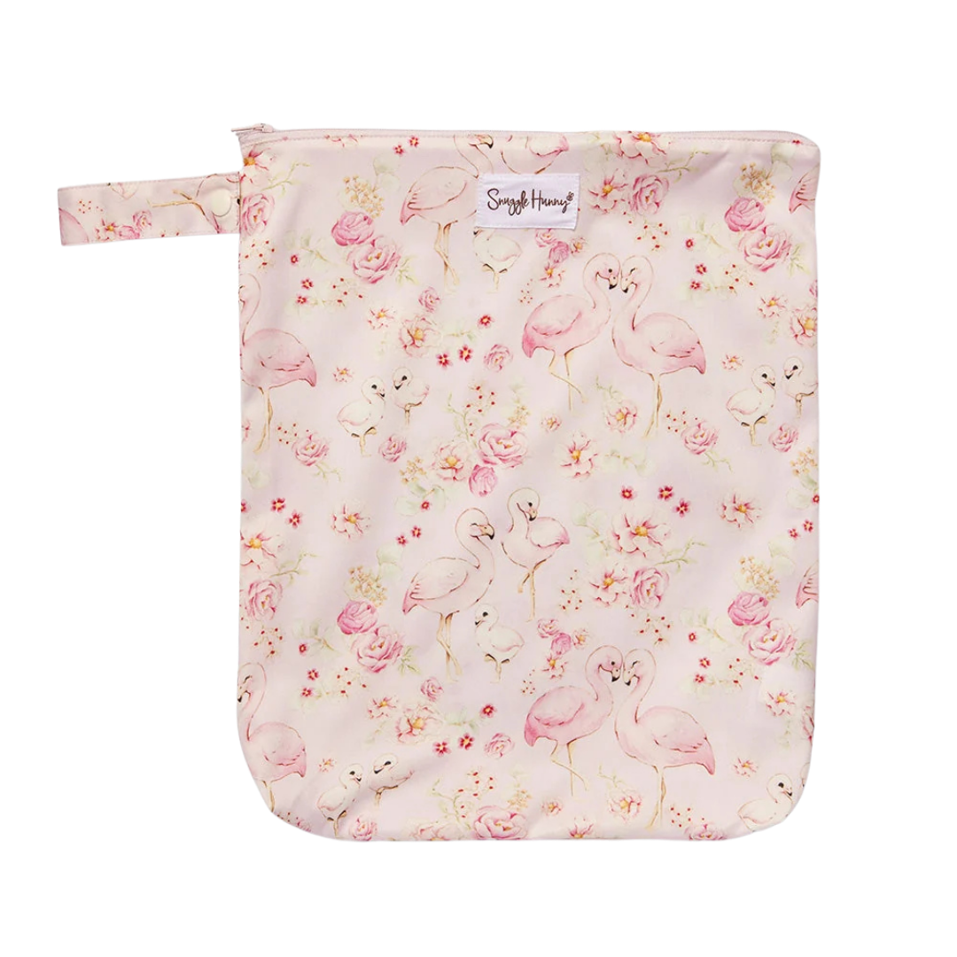 SNUGGLE HUNNY FLAMINGOS WET BAG