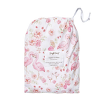 SUGGLE HUNNY FLAMINGOS FITTED COT SHEET