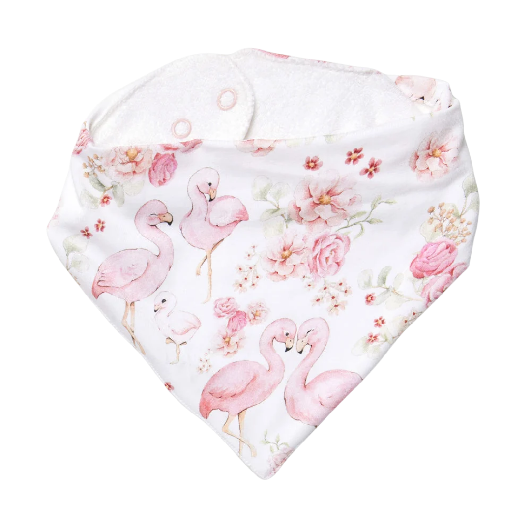 SNUGGLE HUNNY FLAMINGOS DRIBBLE BIB