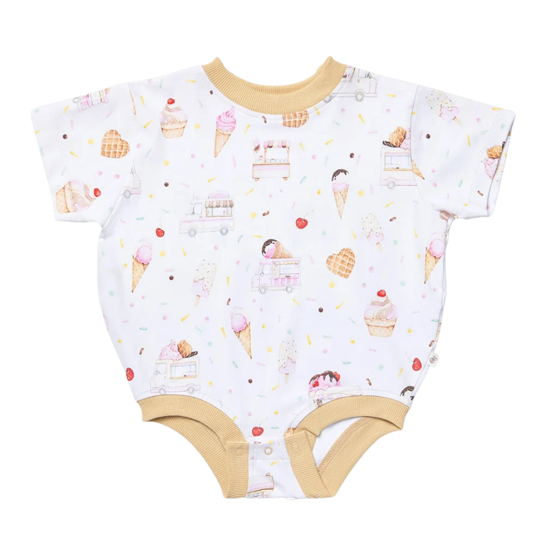 SNUGGLE HUNNY ICE CREAMS OVERSIZED ROMPER